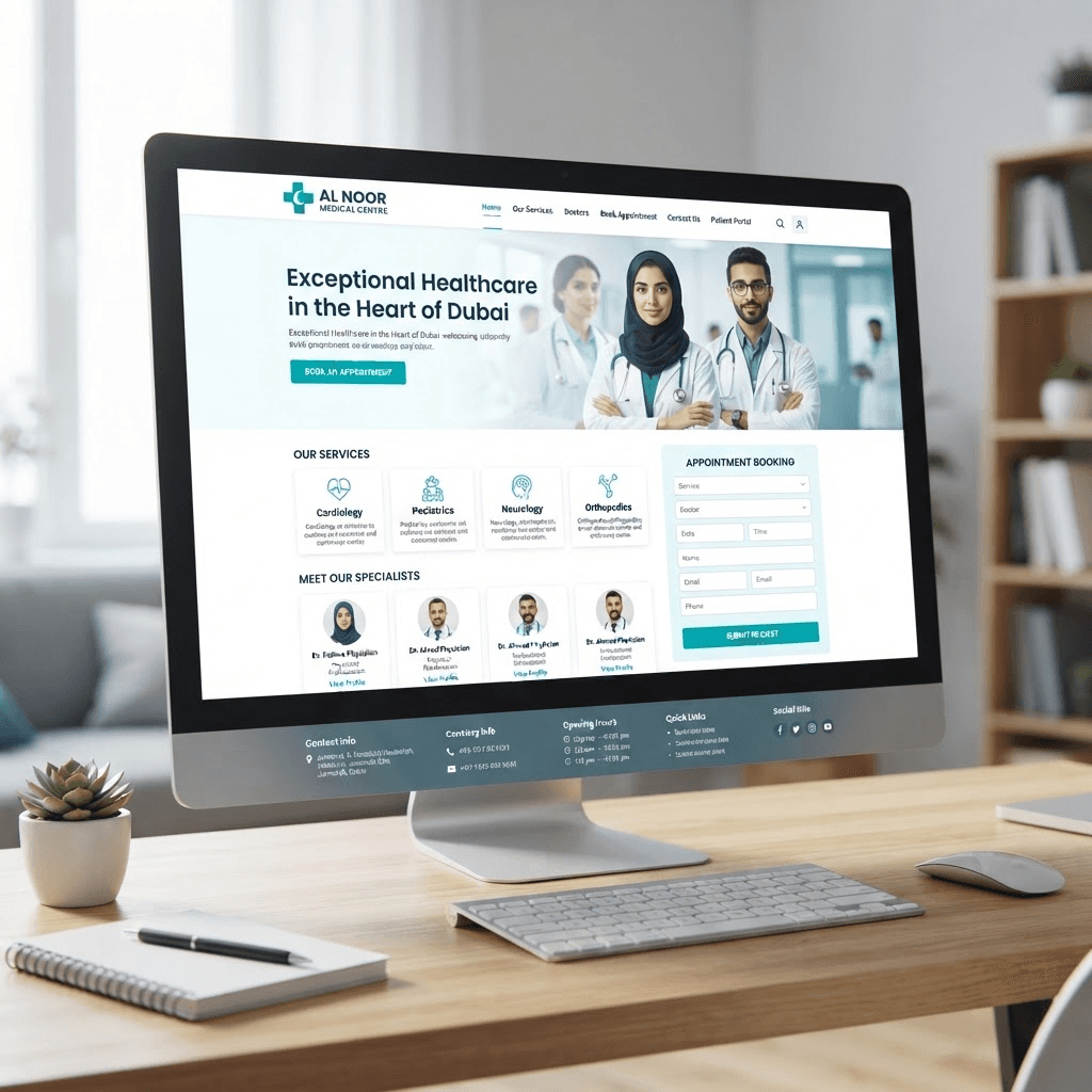 Medical clinic website with appointment booking