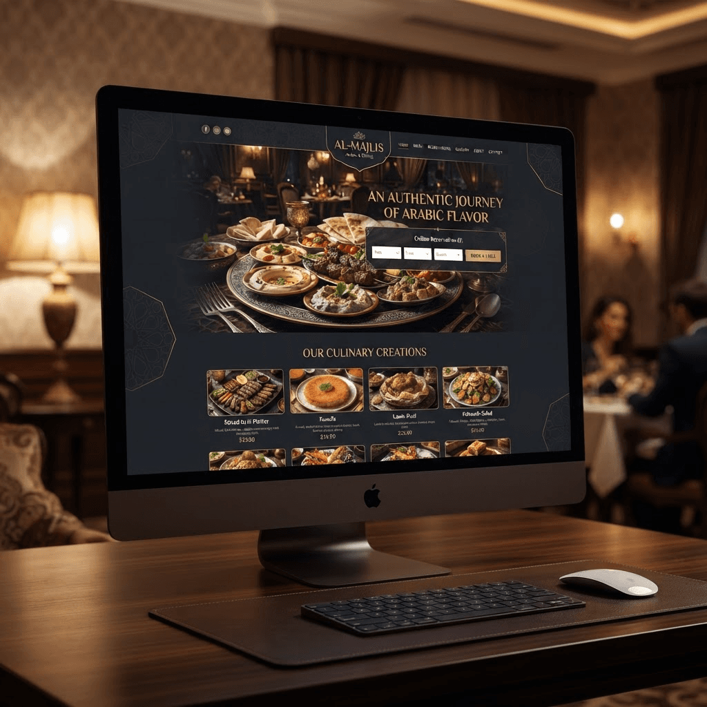 Restaurant website with online reservation system