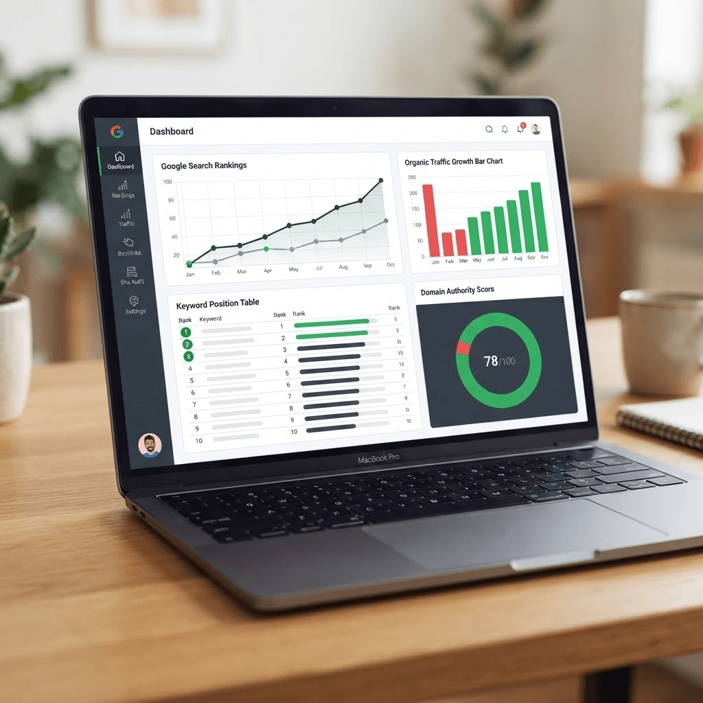 SEO growth project analytics dashboard