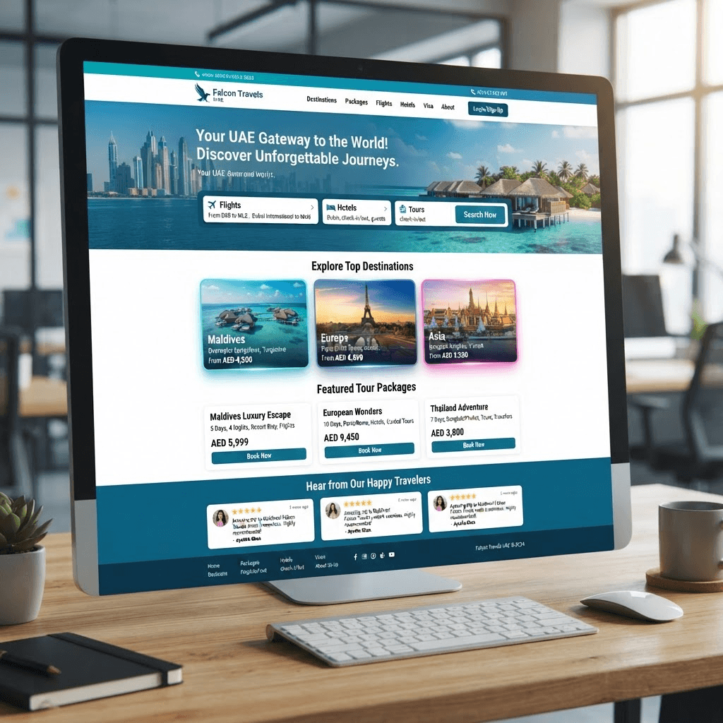 Travel agency booking platform with tour packages