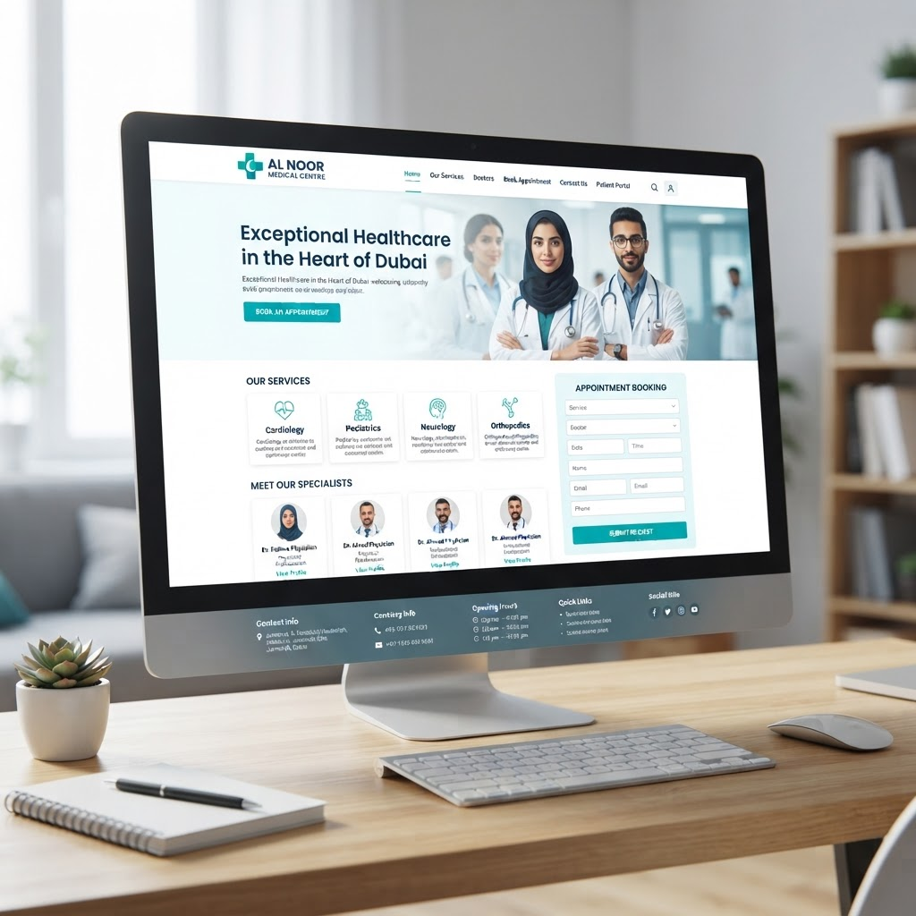 Medical clinic website with appointment booking