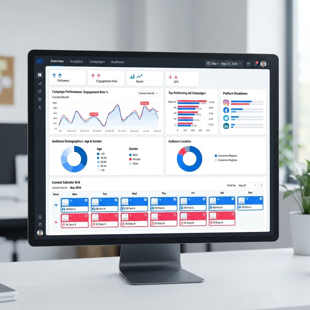 Digital marketing campaign dashboard